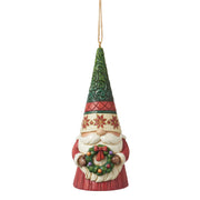 Gnome Holding Wreath Ornament