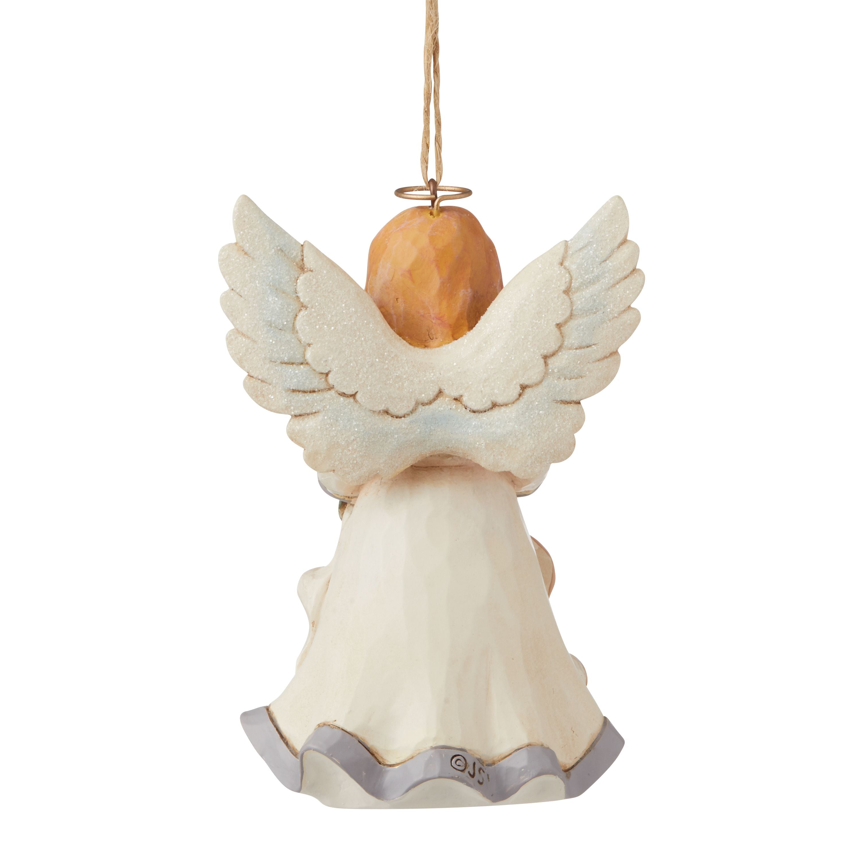 White Woodland Believe Angel Ornament