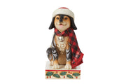 Bundled Up Pup Highland Dog Wearing Highland Plaid Scarf