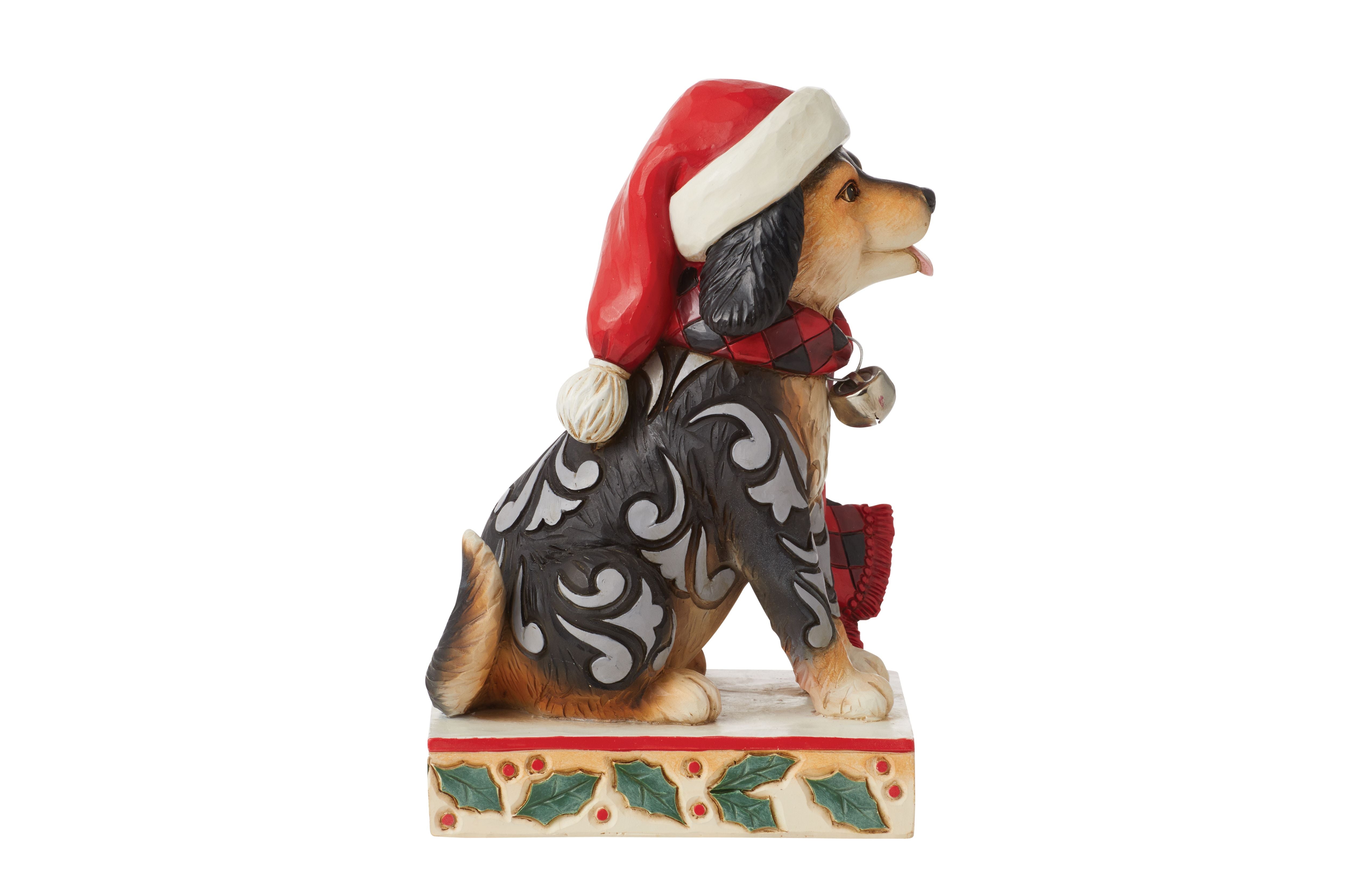 Bundled Up Pup Highland Dog Wearing Highland Plaid Scarf