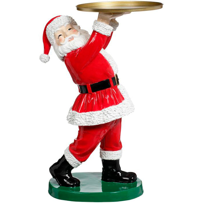 Joyful Santa Claus with Tray 27 Inches