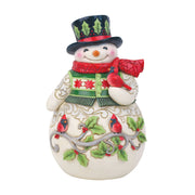 Tis the Season to be Jolly Snowman with Cardinal Scene