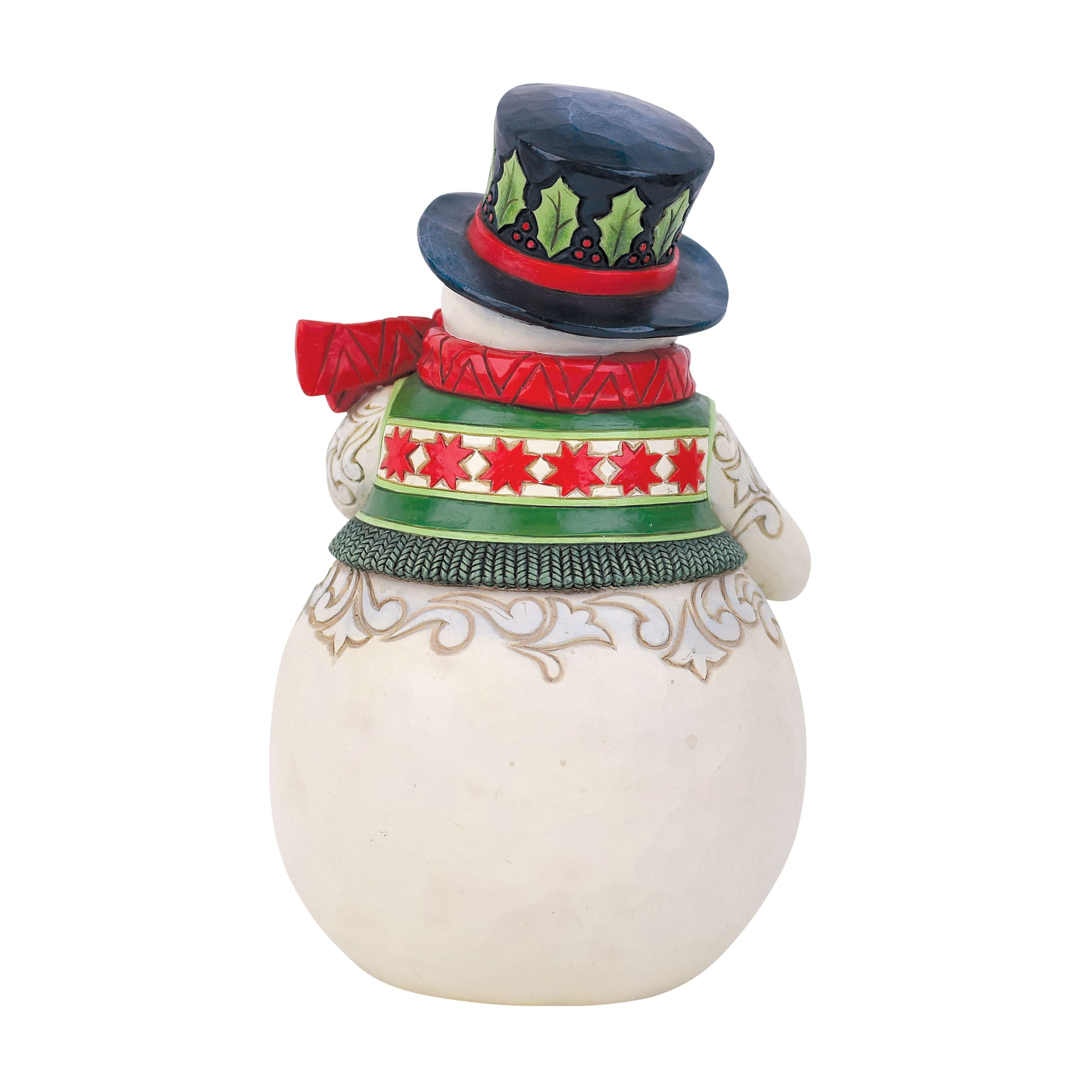 Tis the Season to be Jolly Snowman with Cardinal Scene