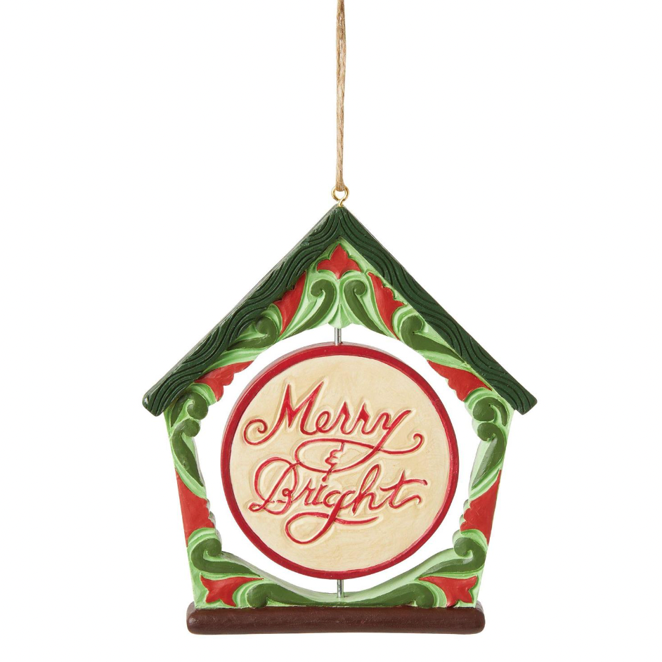 Cardinal Birdhouse Rotating Ornament