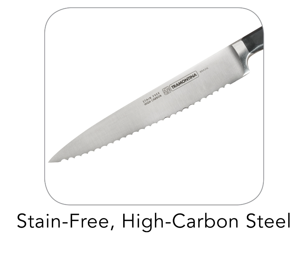 Professional Series High-Carbon Steel Serrated Utility Knife 6"