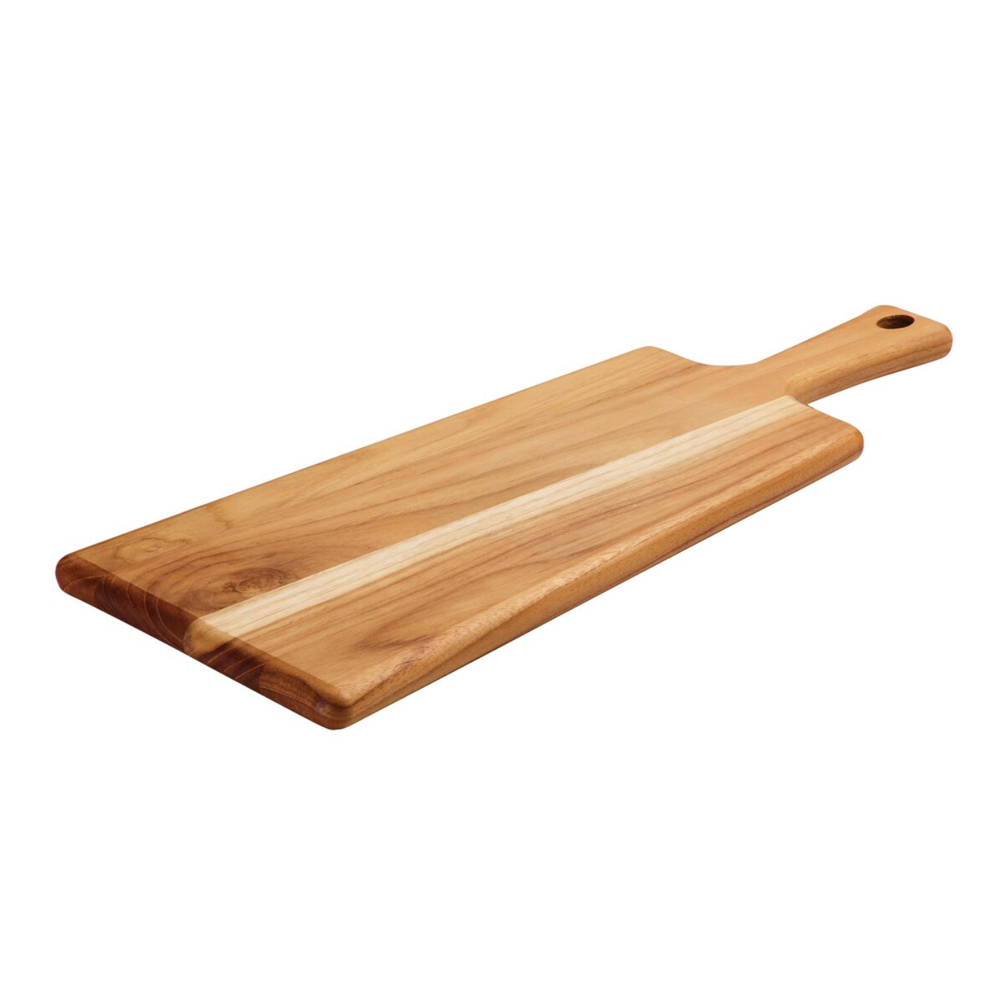 Teak Wood Rectangle Serving Board with Handle 19 x 7.5"