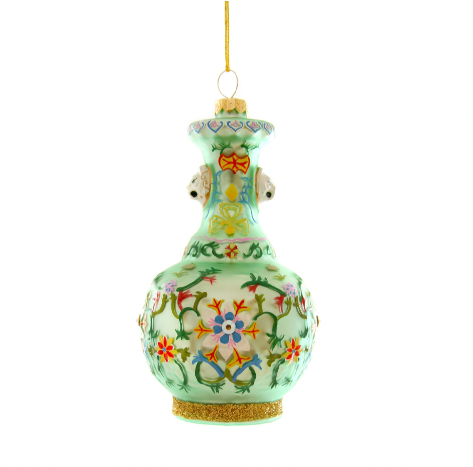 Green Chinoiserie Vase Ornament