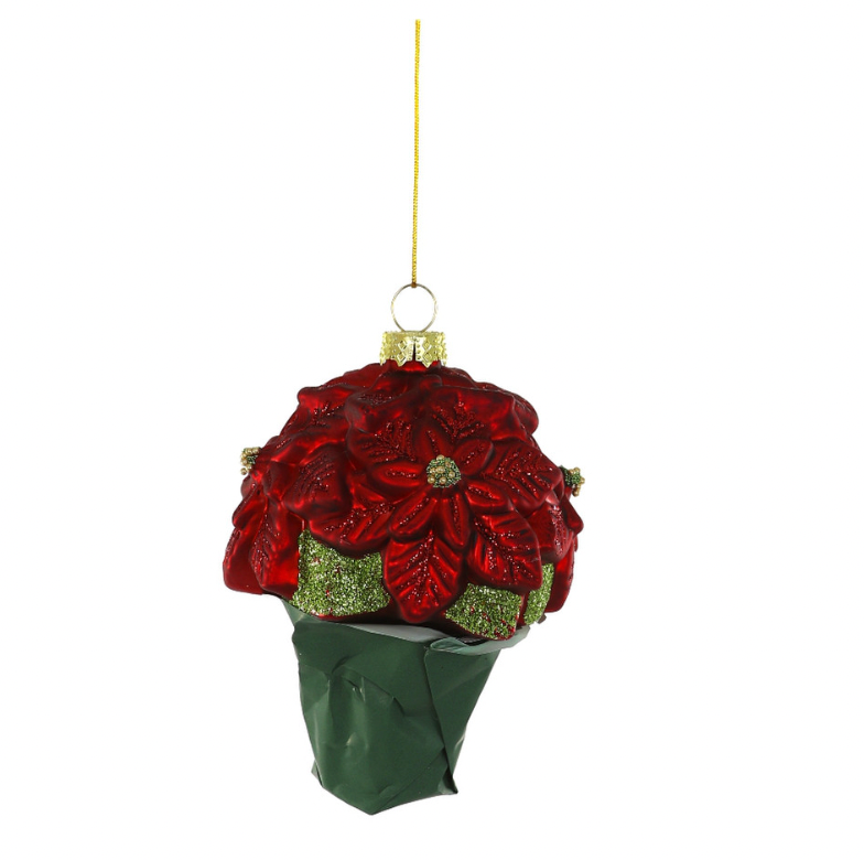 Grocery Store Poinsettia Ornament