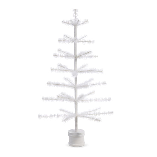 White Vintage-Style Feather Tree 36"