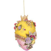 King's Jewels Faberge Jeweled Easter Egg Green 7"