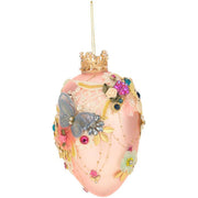 King's Jewels Faberge Jeweled Easter Egg Pink 7"