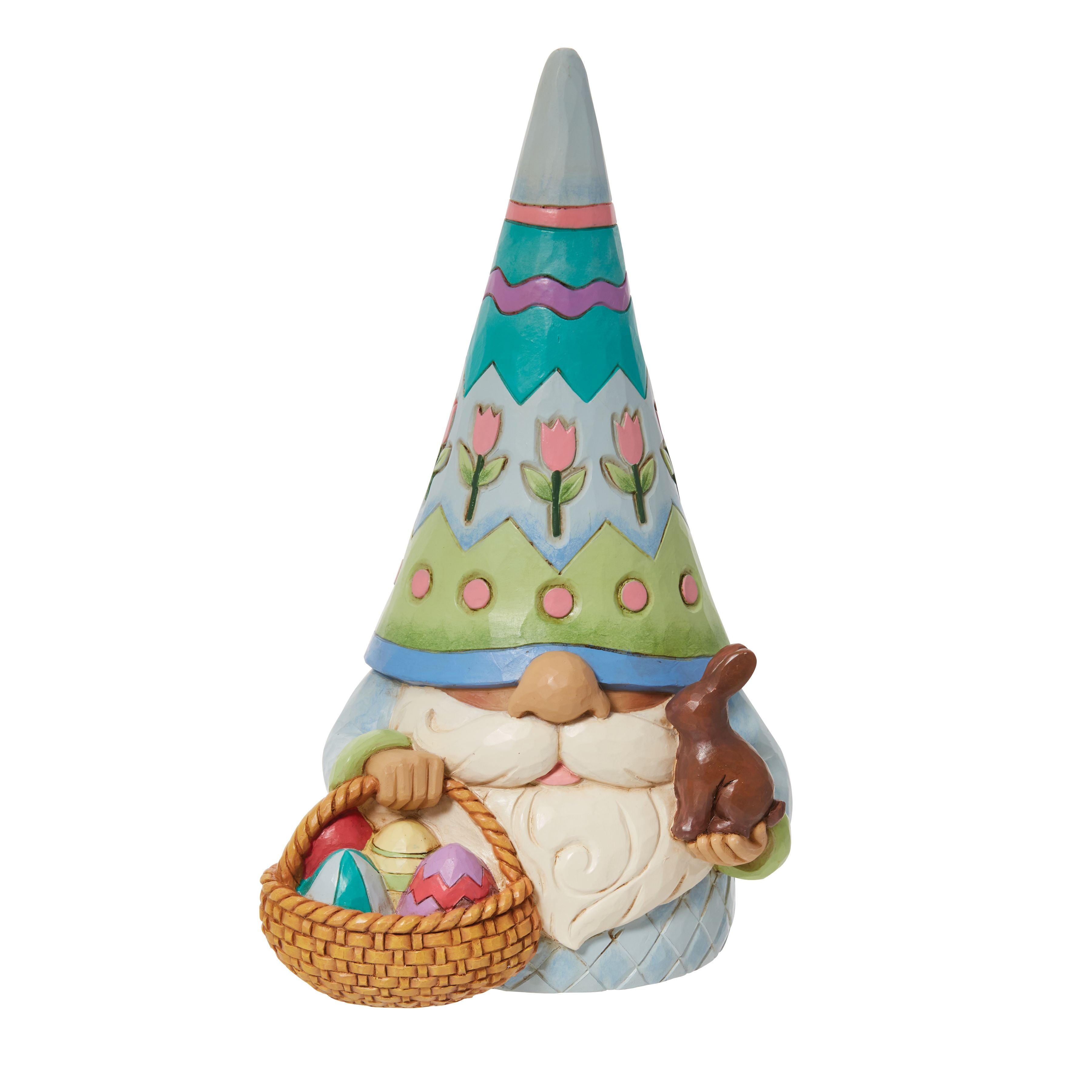 Sweet Easter Charmer Easter Gnome with Chocolate Bunny
