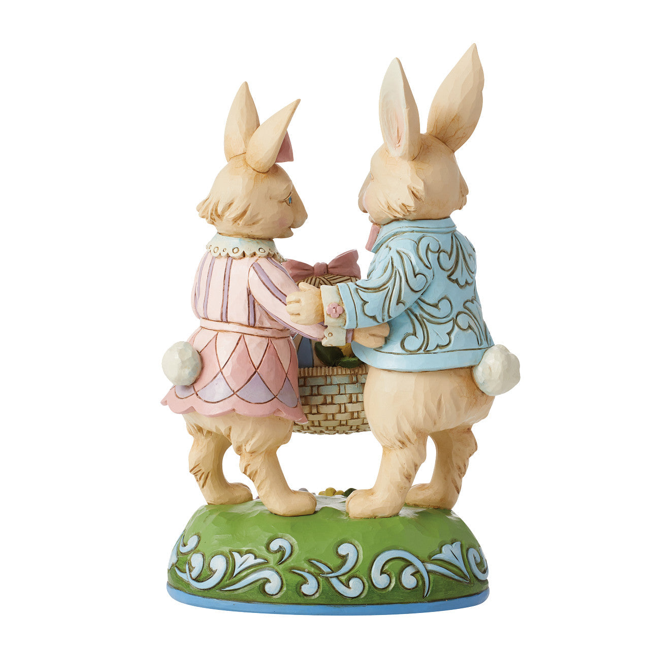 Basketful of Love Bunny Couple with Easter Basket