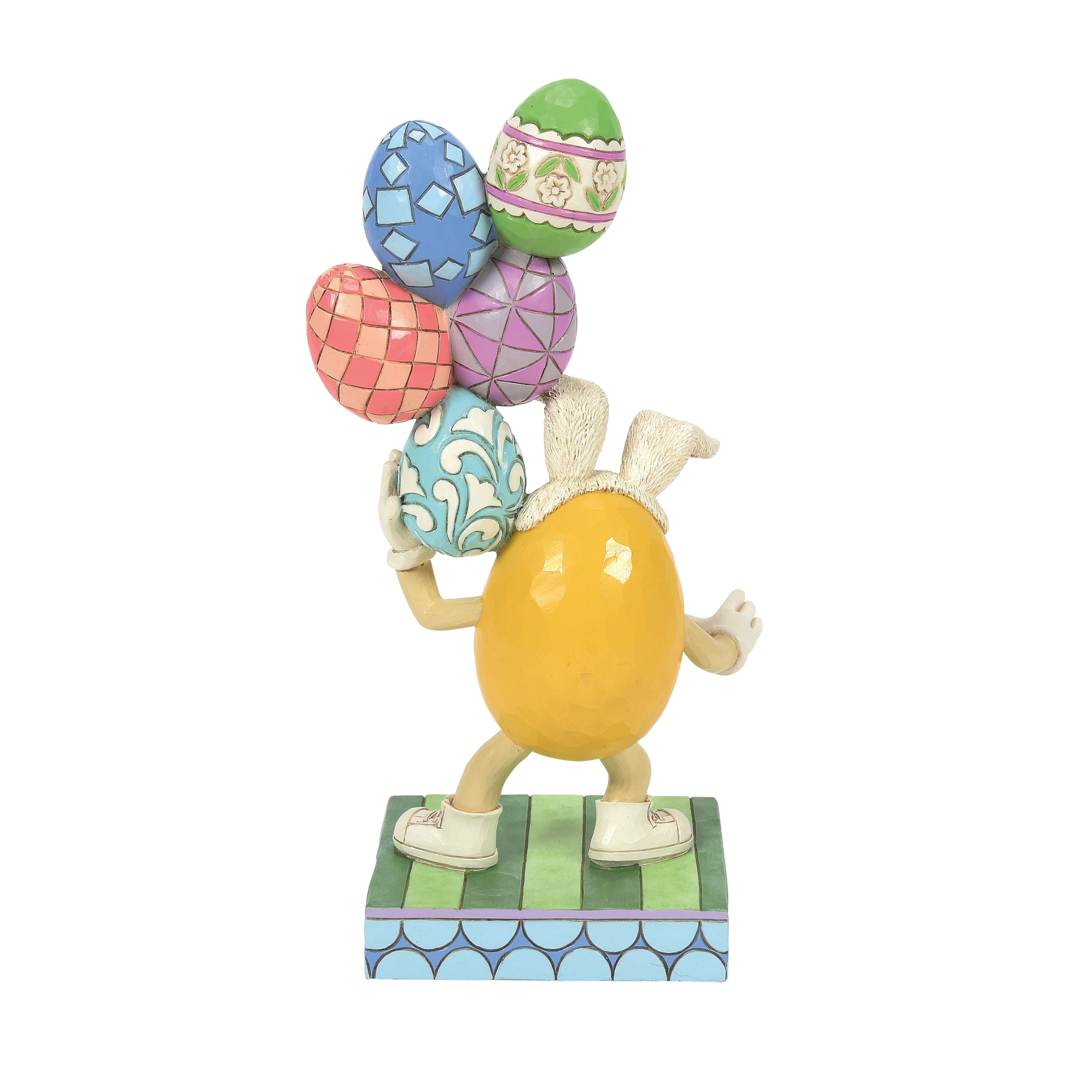 A Sweet Stack Yellow Easter M&M with Tower of Easter Eggs