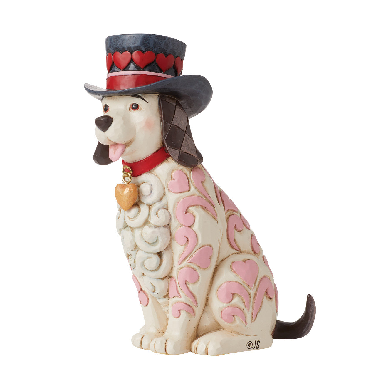 My furr-ever Valentine Love Dog with Top Hat