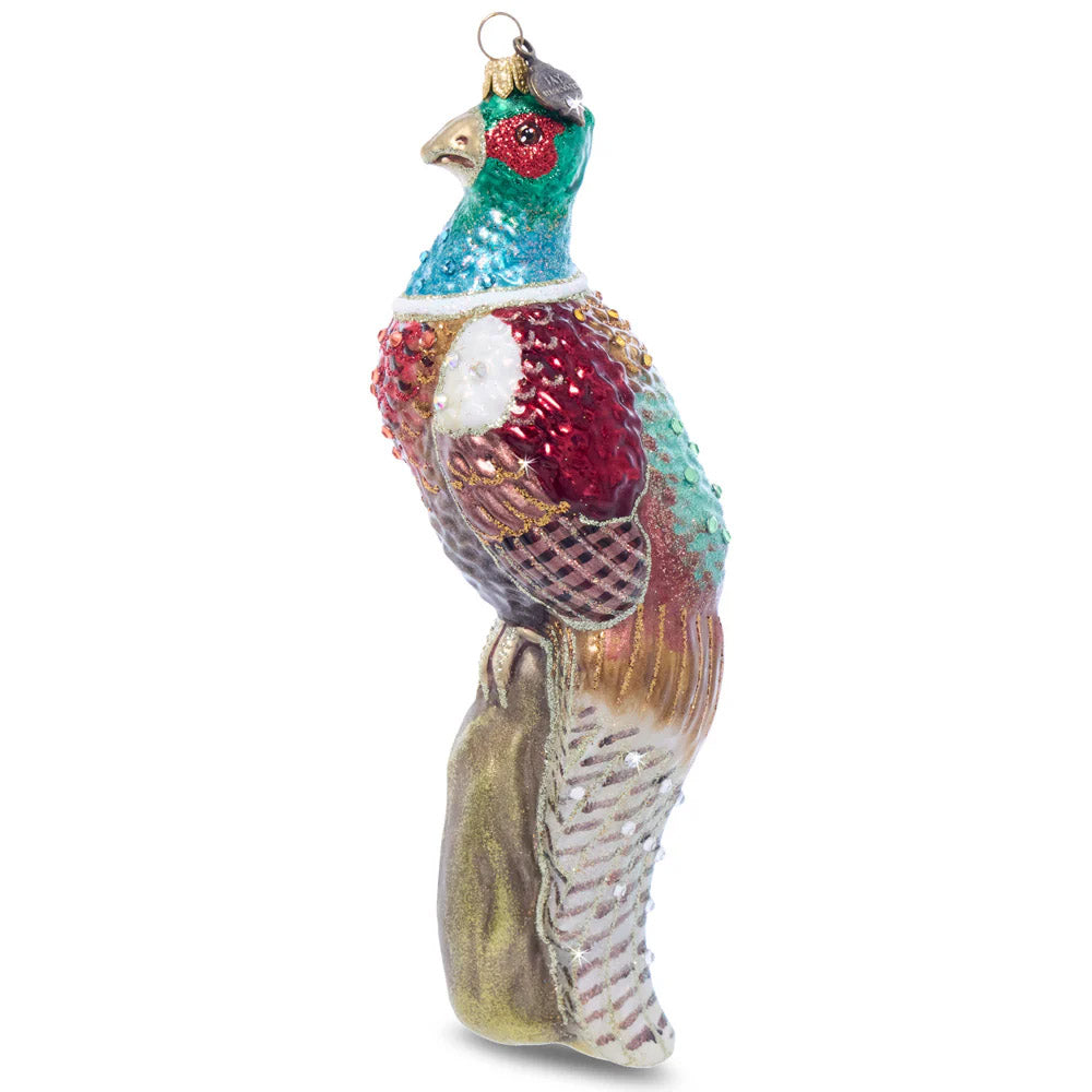 Pheasant Glass Ornament