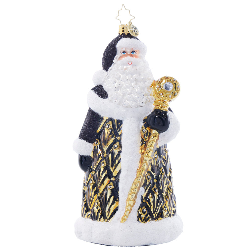 Art Deco Santa Ornament