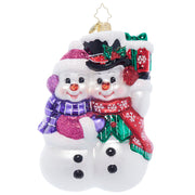 Snow Couple Ornament