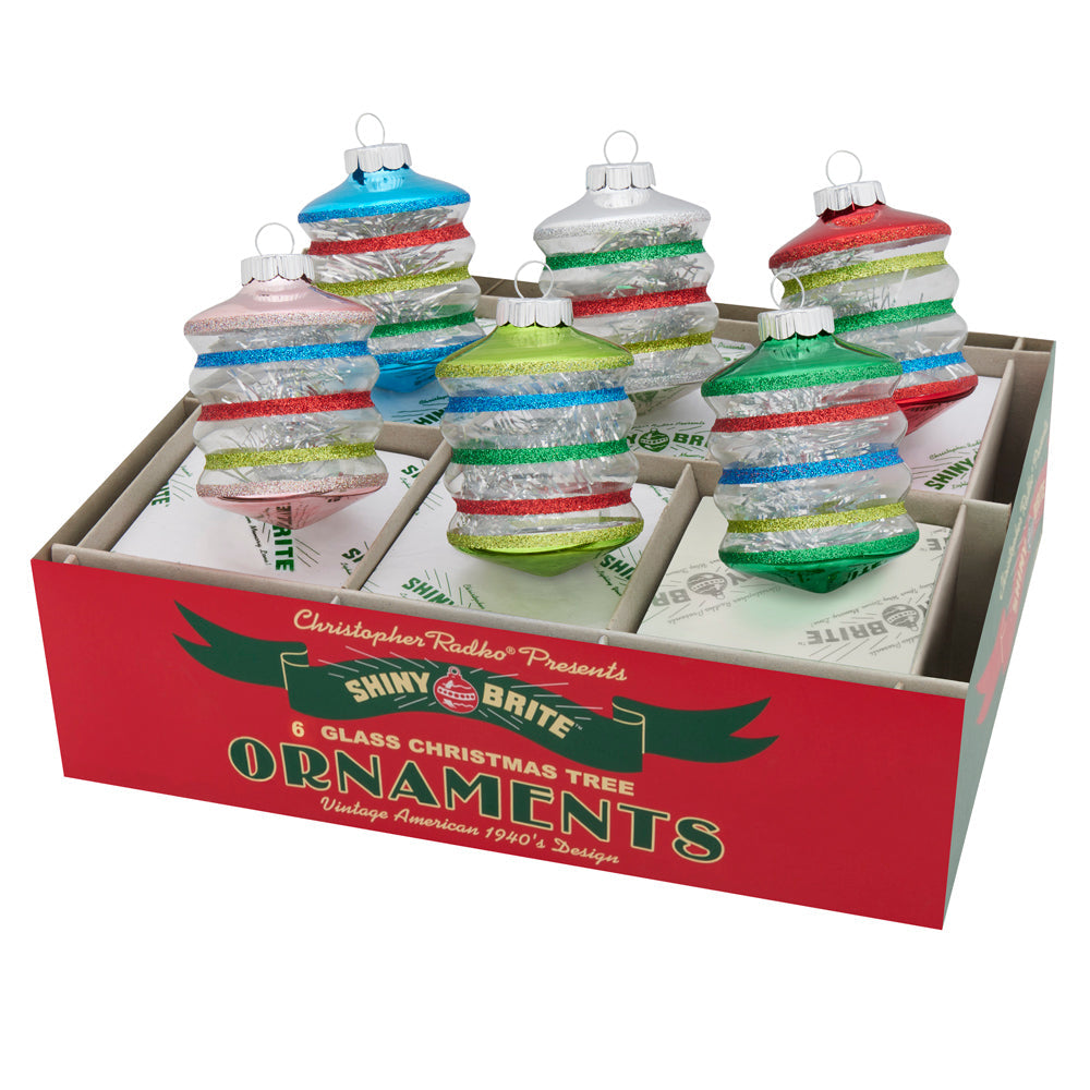 Holiday Splendor Lanterns Ornaments Set of 6 3.25"