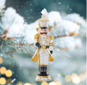 Ivory Elegance Nutcracker Ornament