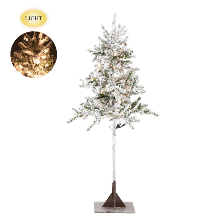 Flocked Pine Parasol Tree 6' x 37"