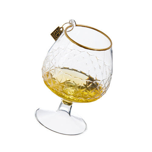 Cut Crystal Brandy & Whiskey Ornament 4.5"