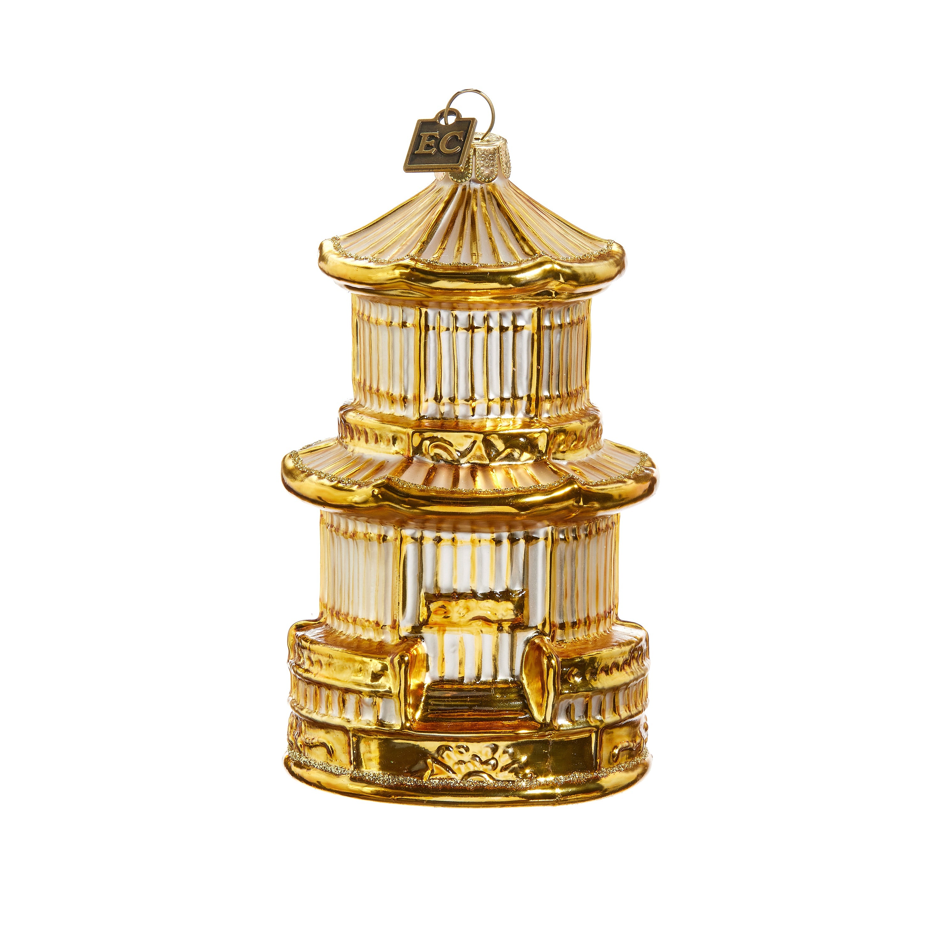 Gilded Birdcage Ornament 4.5"