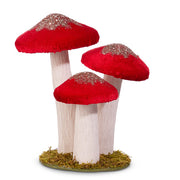 Red Mushroom Cluster 9.5"