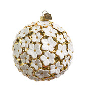 Gilded Blossom Ball Ornament 4"