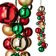 Red, Green and Gold Ball Garland 4'