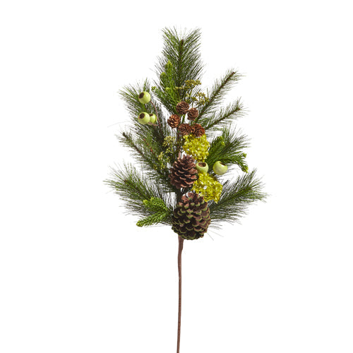 Mixed Pine and Pinecone Spray 28"