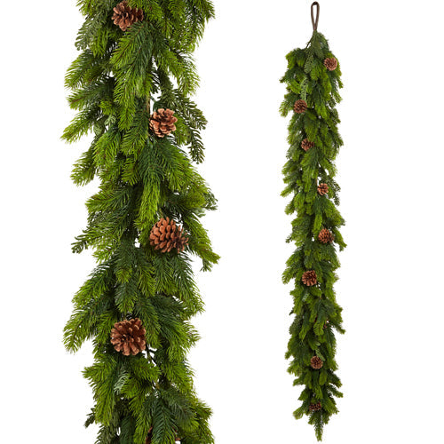 Pine and Mini Pinecone Garland 5.5'