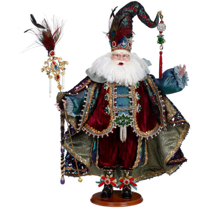 Peacock Jewel Santa 26"