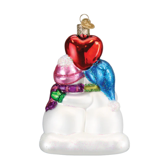 Snow Couple's First Christmas Ornament