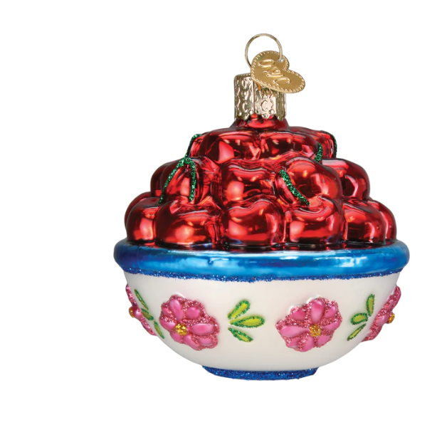 Bowl Of Cherries Ornament