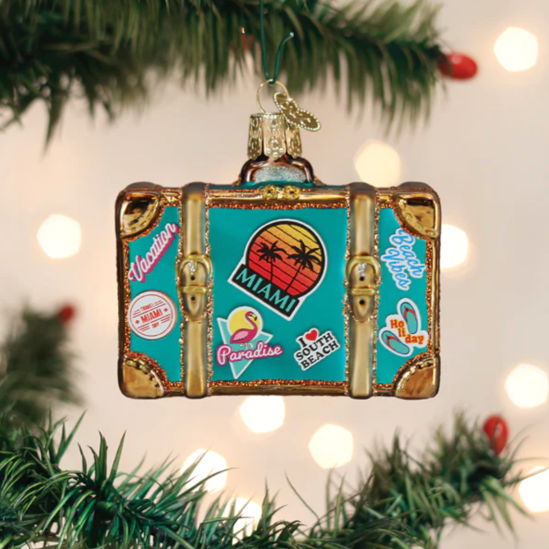 Miami Suitcase Ornament