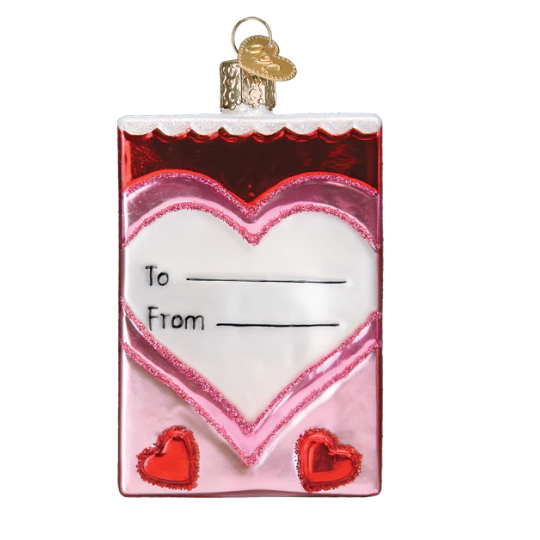 Conversation Hearts Candy Ornament