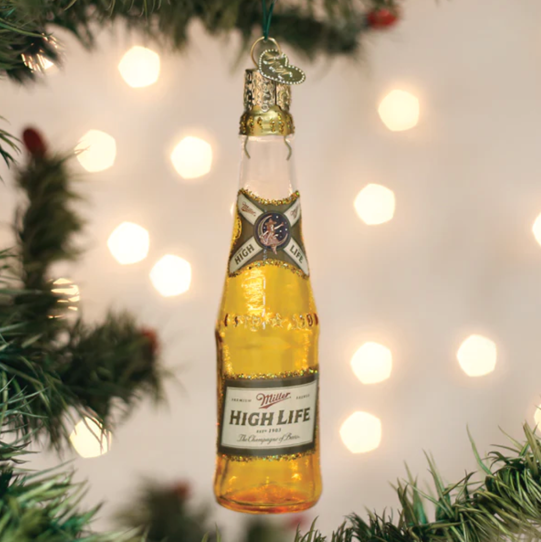 Miller High Life Bottle Ornament