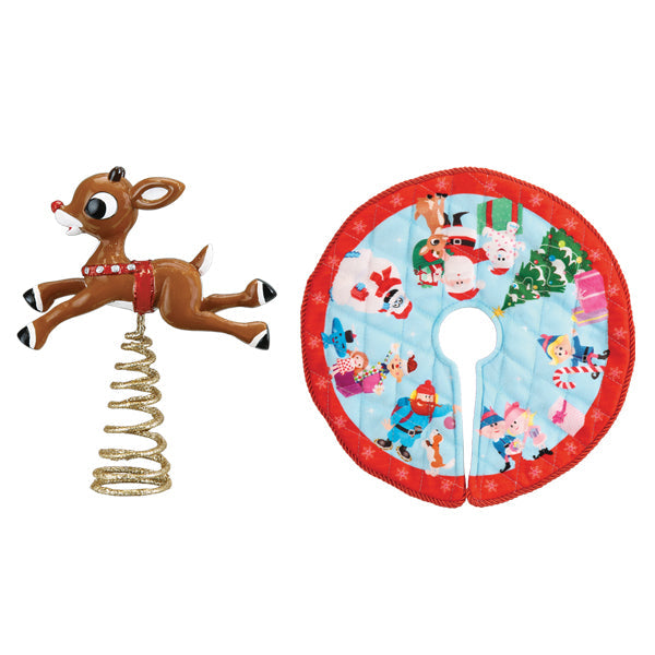 Mini Rudolph Tree Topper & Skirt Set