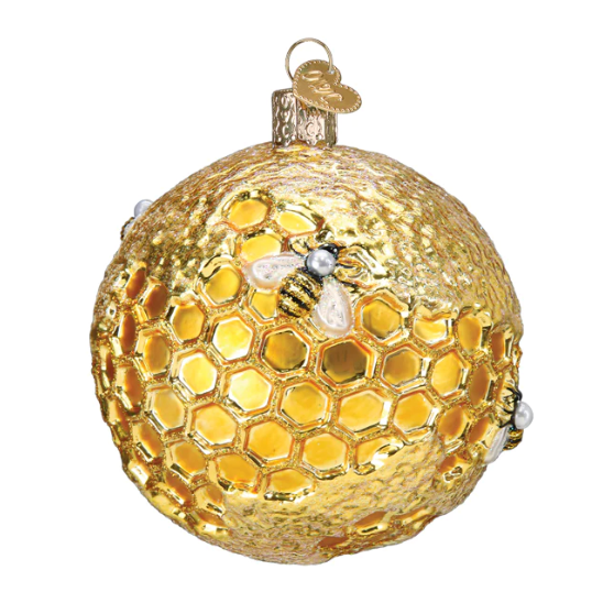 Bee Blessed Round Ornament