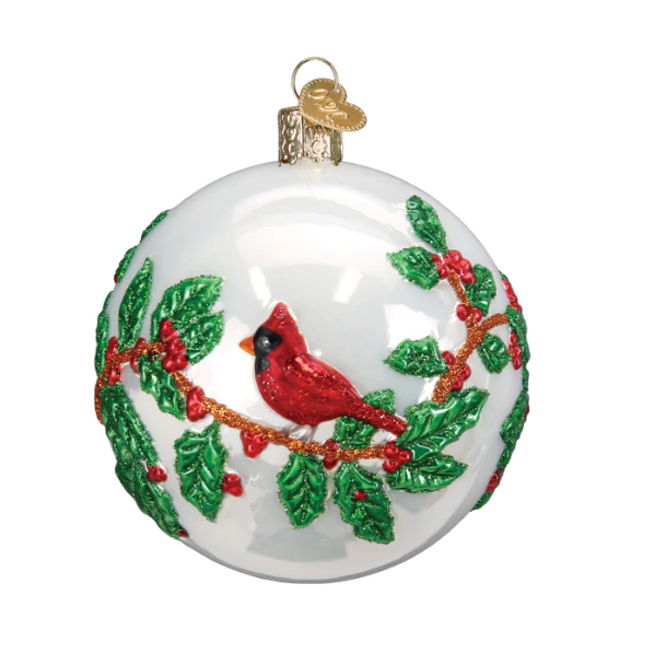 Hollyberry Birds Round Ornament