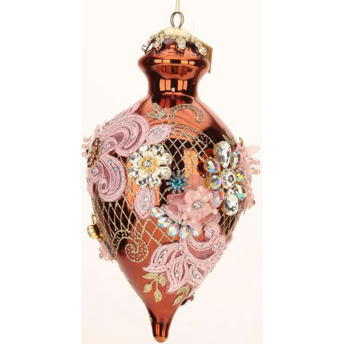 King's Jewels Finial Ornament Shiny Copper 8"