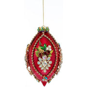 King's Jewels Finial Ornament Shiny Raspberry 8"