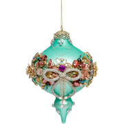 King's Jewels Finial Ornament Turquoise 8"