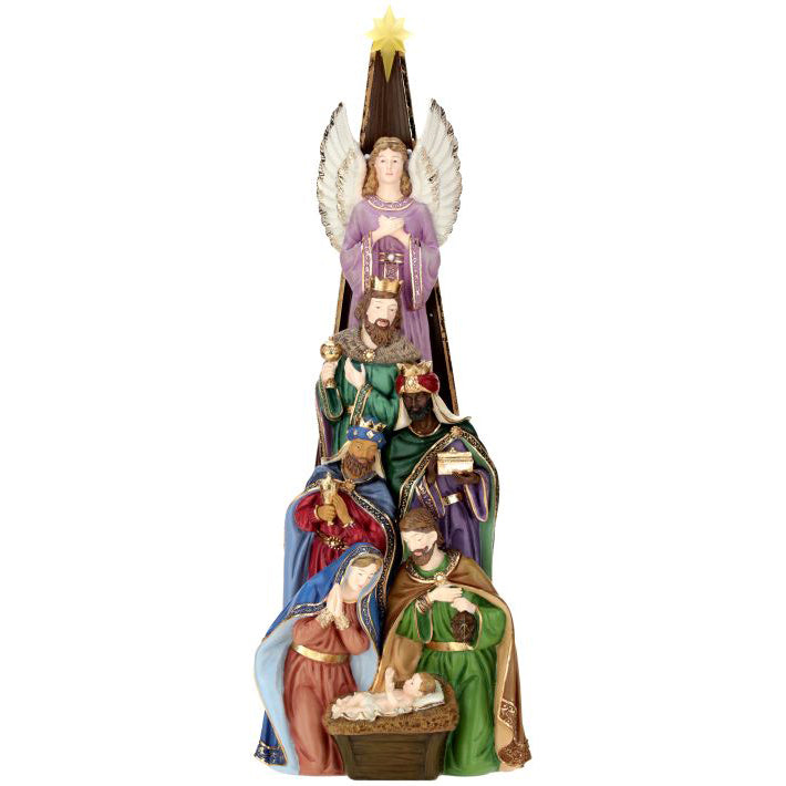 Lighted Nativity Tree 24"
