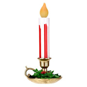 Lighted Christmas Candle Tablepiece 14"