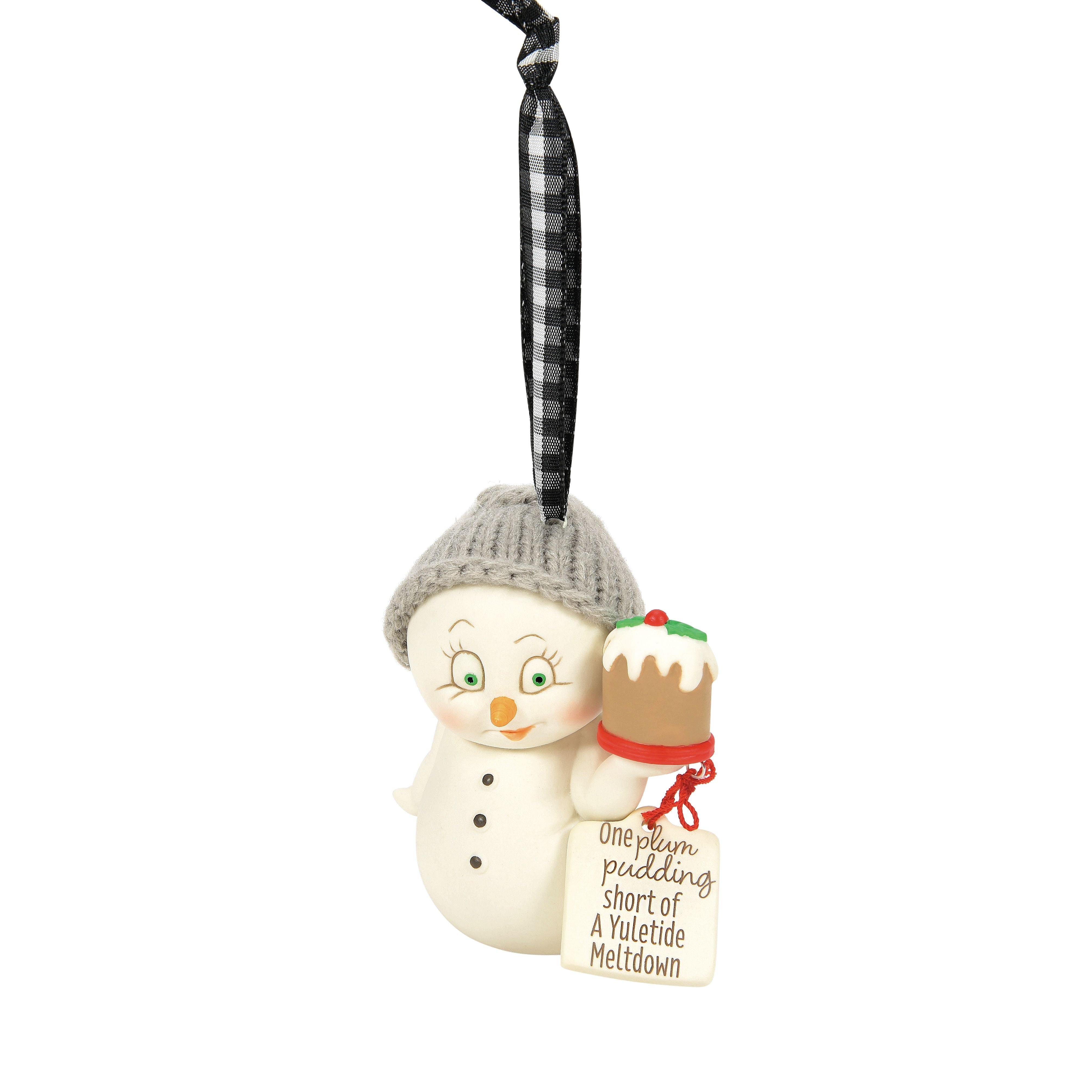 One Plum Pudding Short Ornament