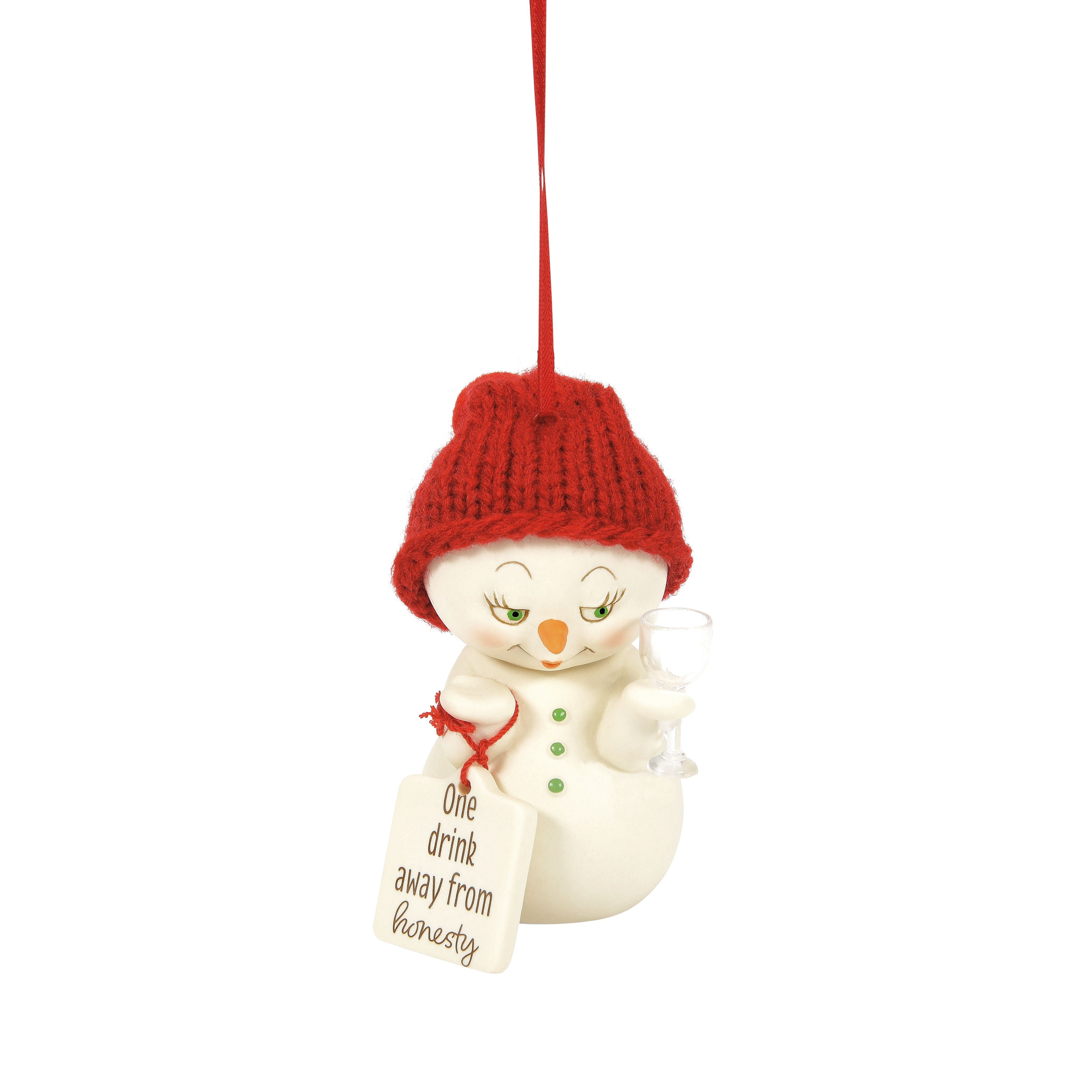 One Drink Away From Honesty Ornament