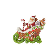 Sharing Sweet Holiday Cheer Gingerbread Santa in LED Lit Sleigh