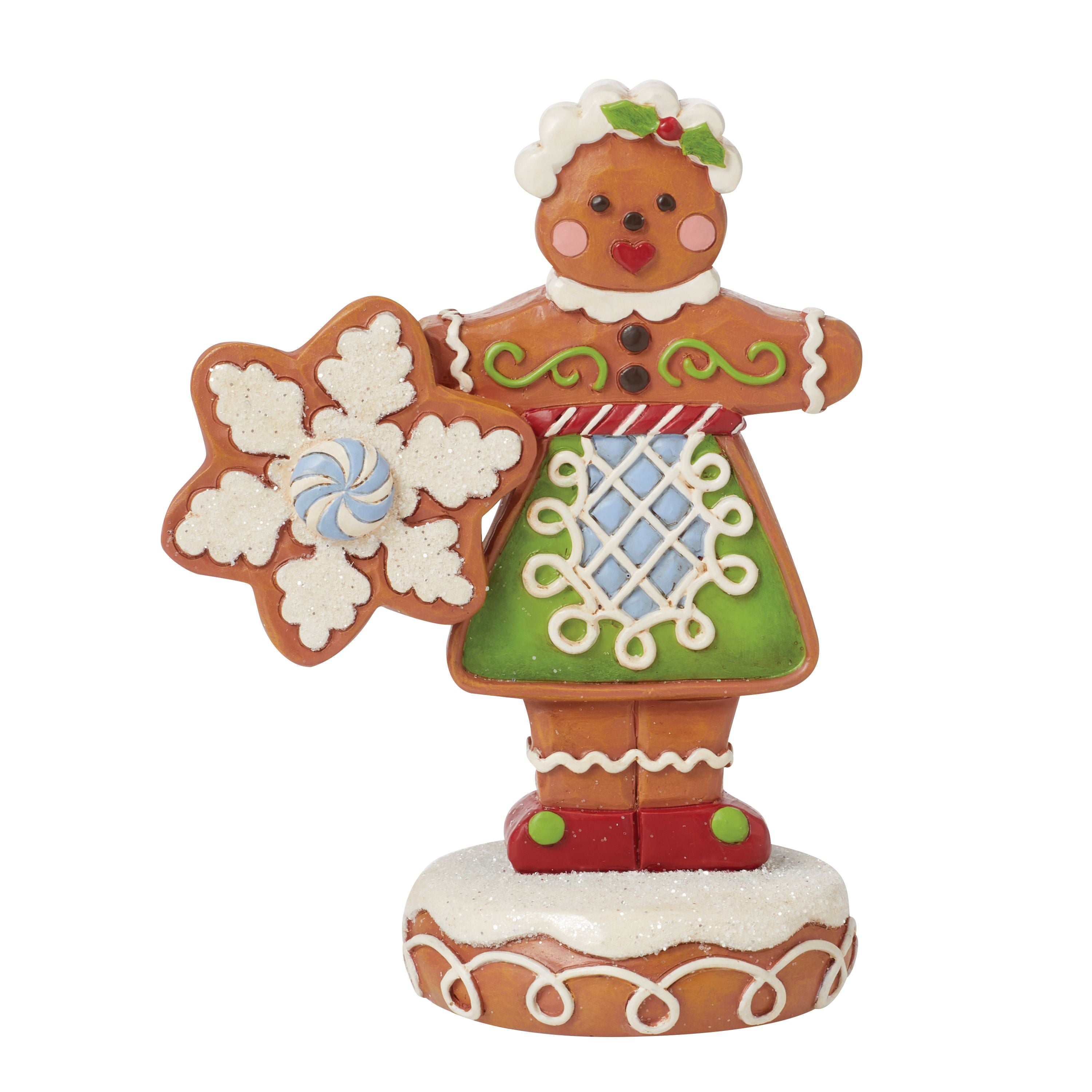 Gingerbread Sweetie Gingerbread Girl with Snowflake Cookie